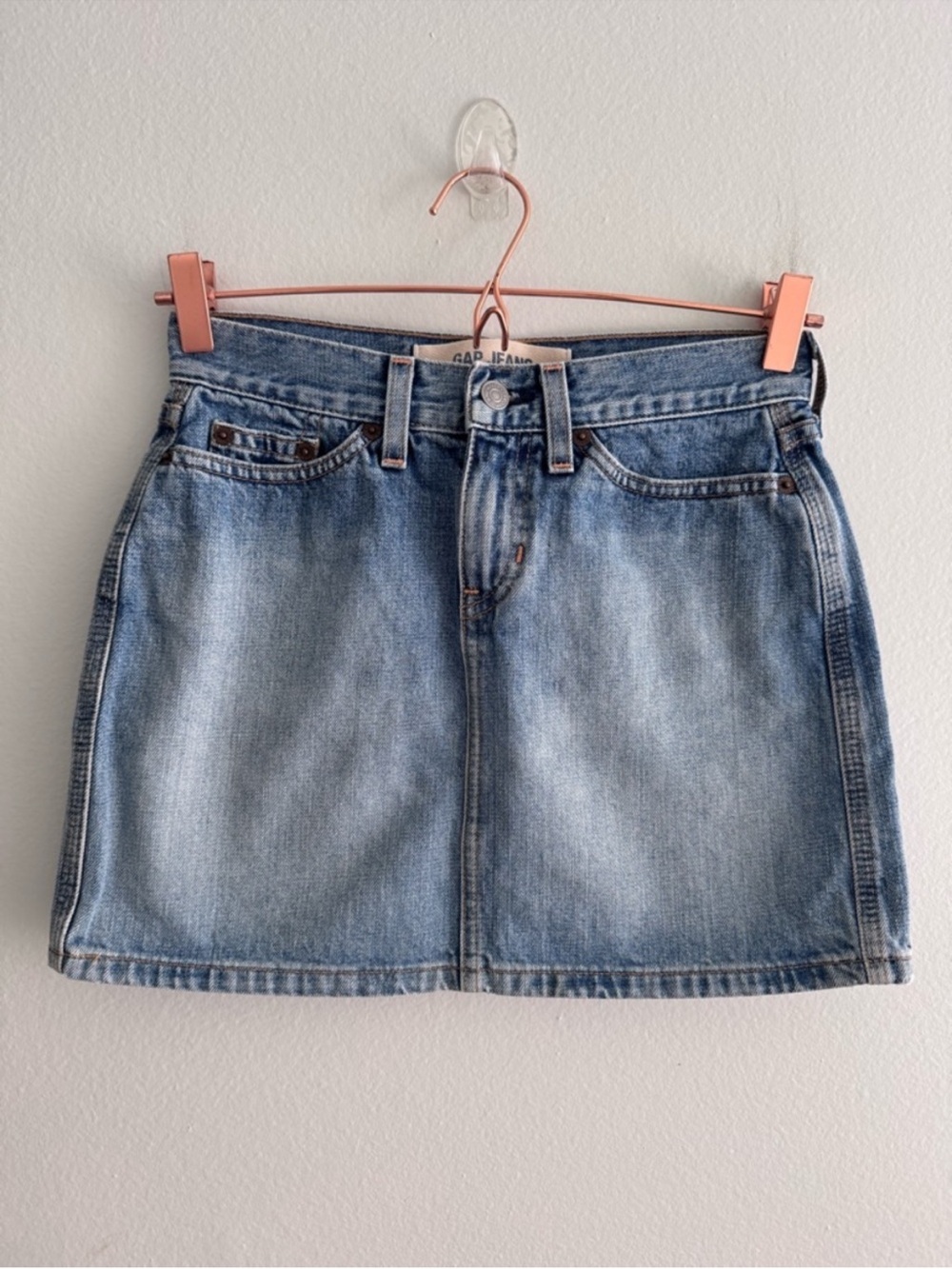 Vintage GAP Light Blue Denim Mini Skirt